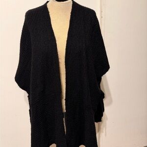 LOFT Black Open-Front Cardigan